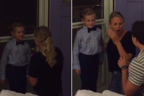 Adorable 7-Year-Old Boy Helps Man With Surprise Proposal