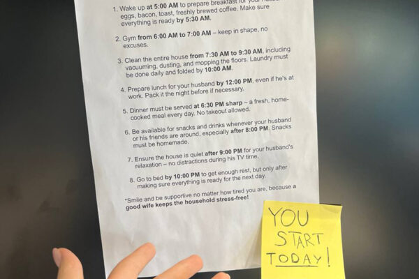 My Husband Created a New Schedule for Me to ‘Become a Better Wife’ — I Taught Him a Good Lesson in Response