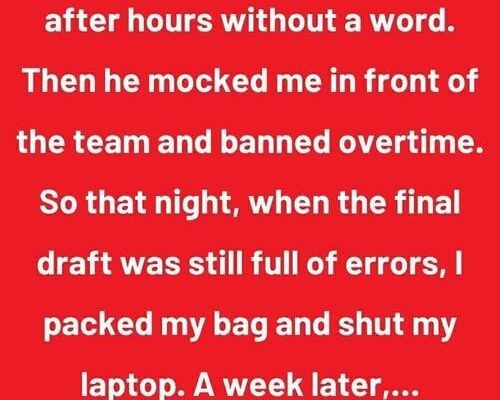 I Followed My Boss’s ‘No Overtime’ Rule—And Watched His Career Cr.ash Overnight